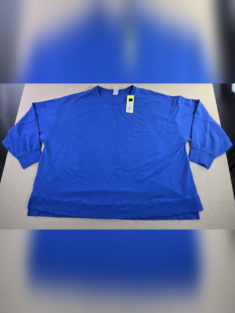 NWT All In Motion Womens 4X Blue Crewneck Pullover Sweatshirt Plus Size
